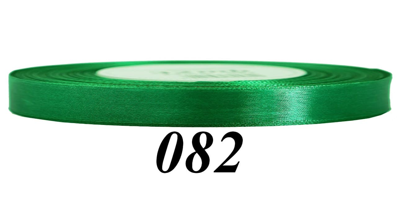 Wstążka satynowa 6mm/32mb, ciemnozielona