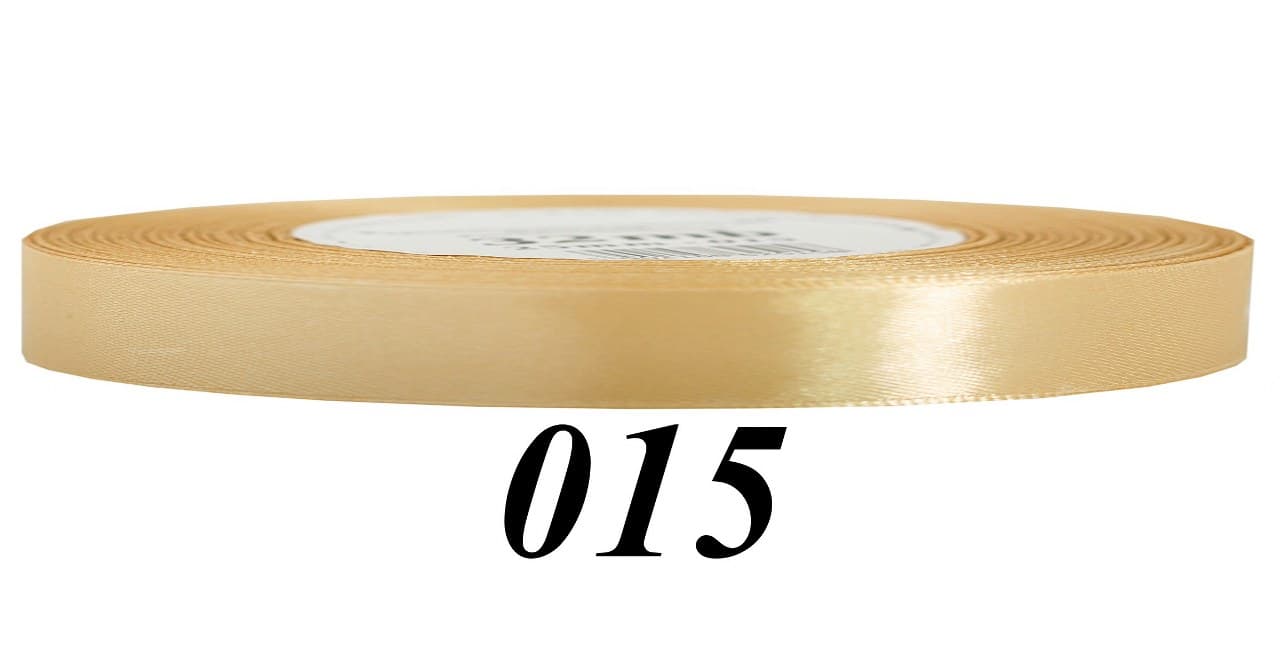 Wstążka satynowa 6mm/32mb, ciemny beż