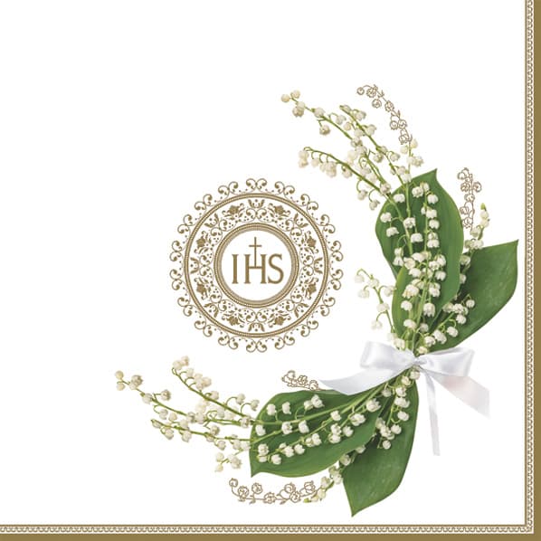 Serwetki komunujne KONWALIA ZŁOTA, 33x33cm/20szt