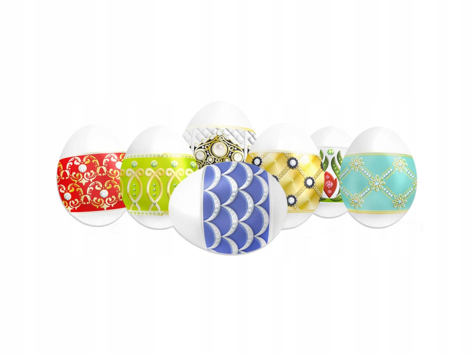 Zestaw 12 owijek z ozdobnymi wzorami