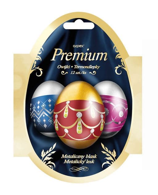 Zestaw 12 owijek w metalicznych wzorach