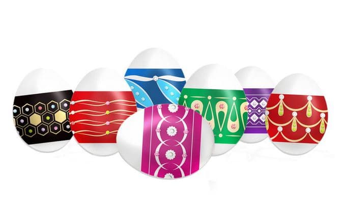 Zestaw 12 owijek w metalicznych wzorach