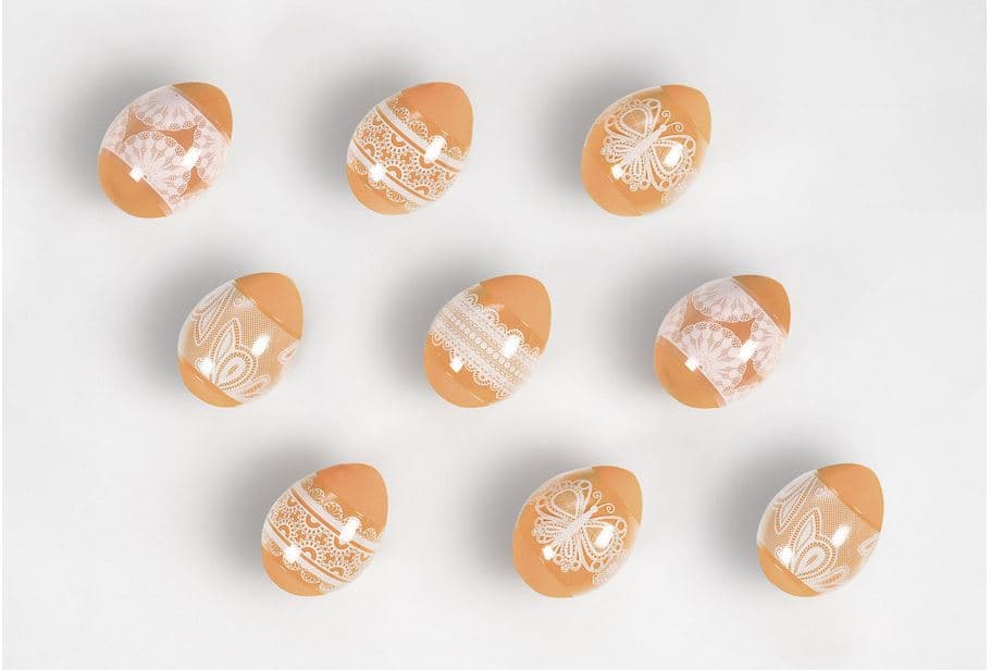 Zestaw 9 owijek z koronkowymi wzorami