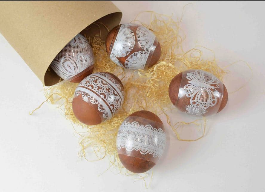 Zestaw 9 owijek z koronkowymi wzorami