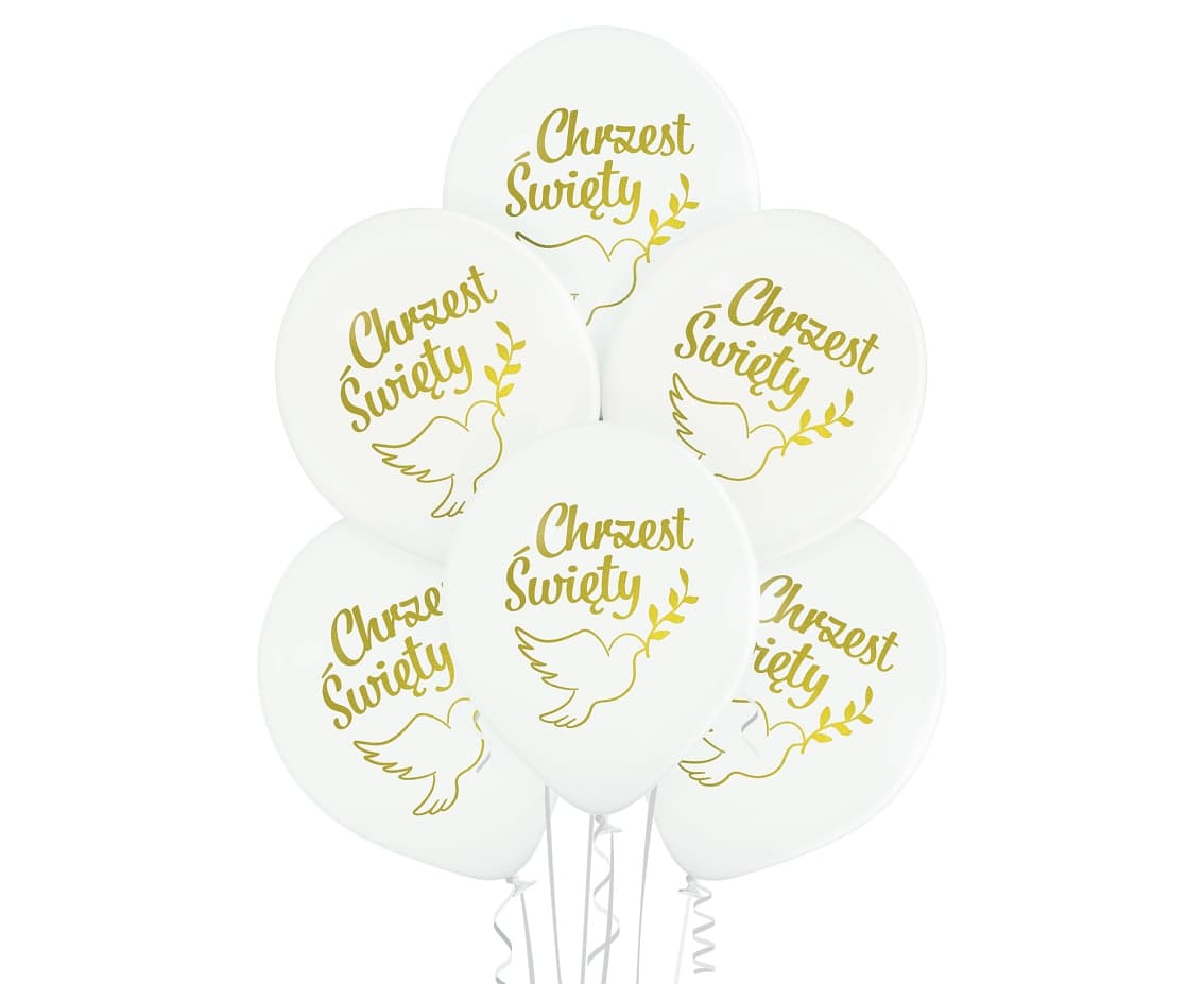 Balony Chrzest Święty, 6 sztuk