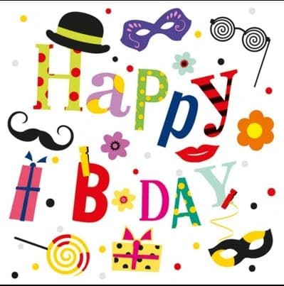 Serwetki Funny Birthday, 33x33cm, 20 szt.