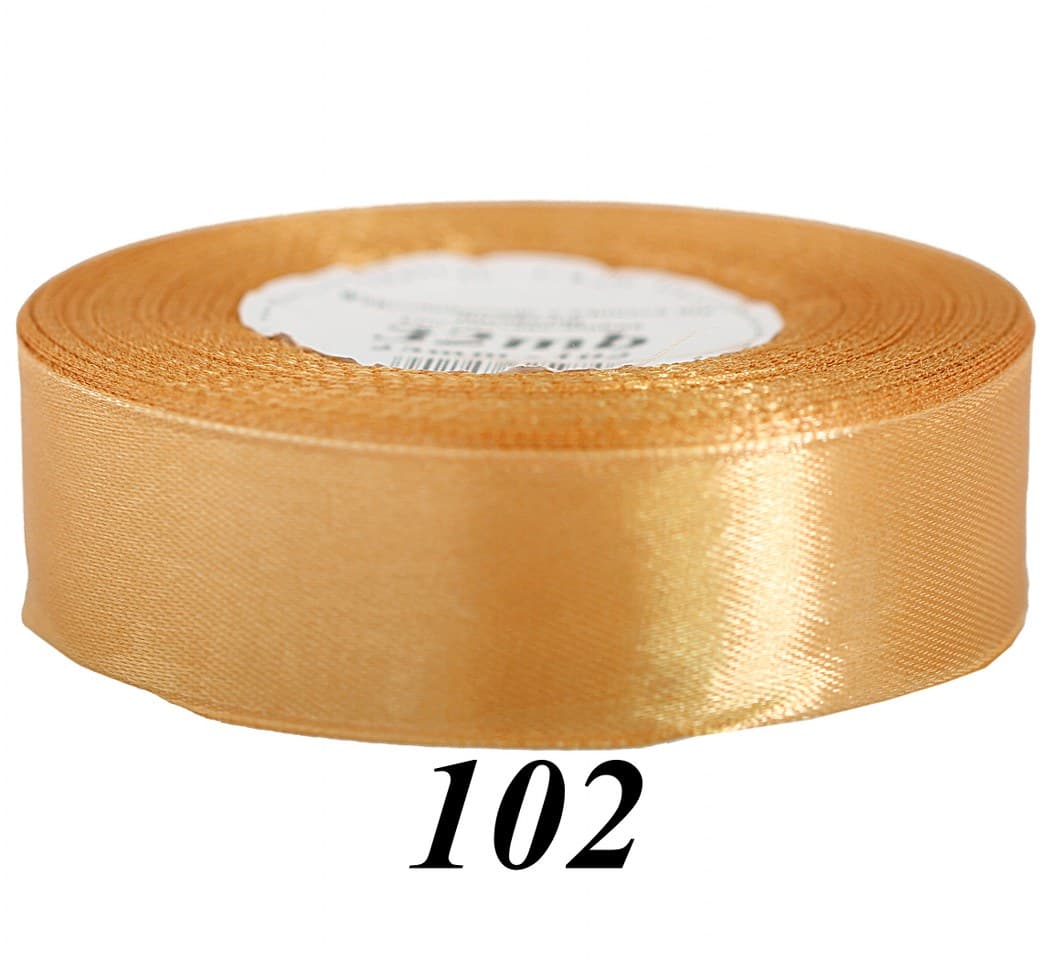 Wstążka satynowa 25mm/32mb, stare złoto