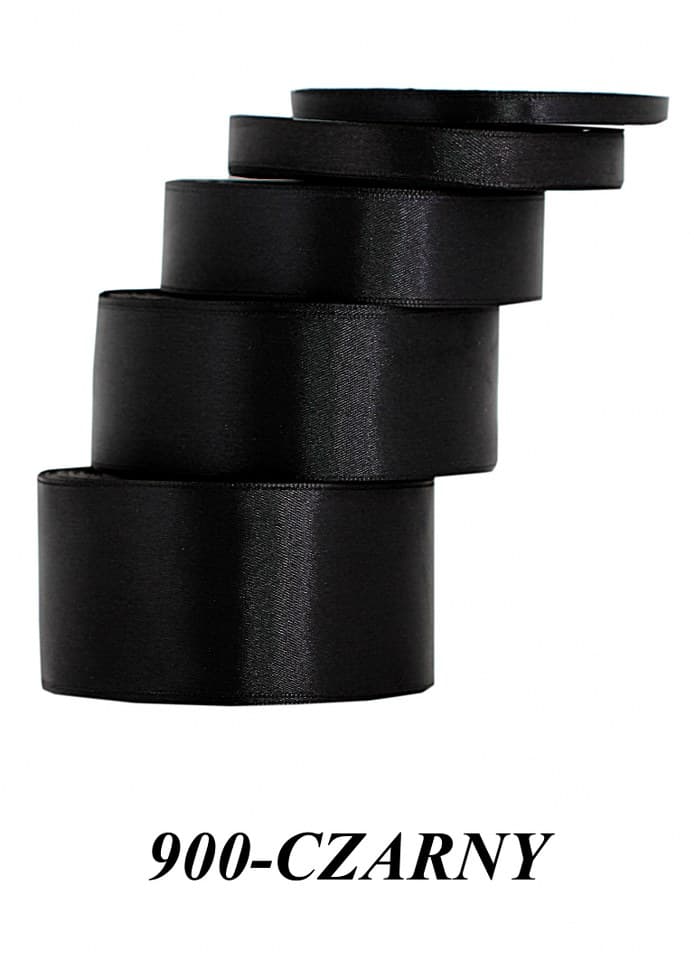 Wstążka satynowa 6mm/32mb, czarna