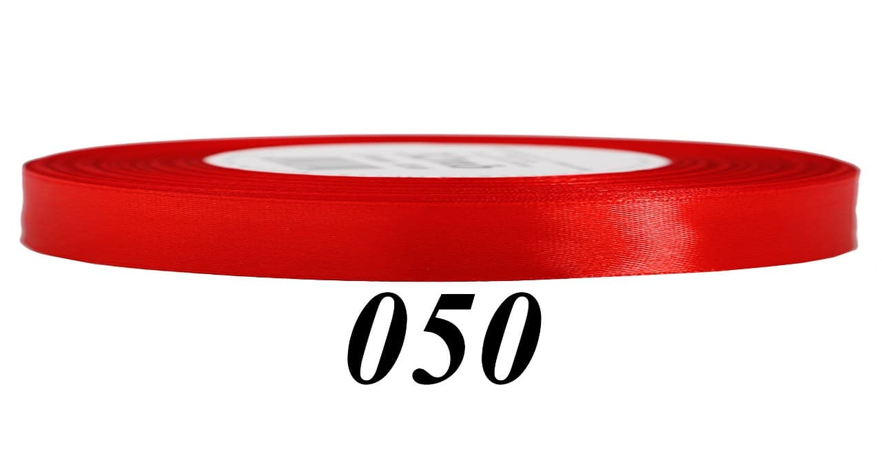 Wstążka satynowa 6mm/32mb, czerwona