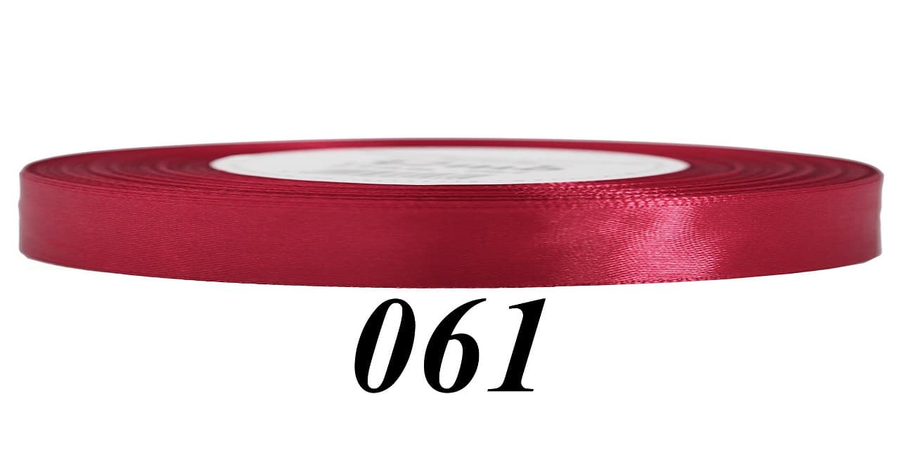 Wstążka satynowa 6mm/32mb, jasnobordowa