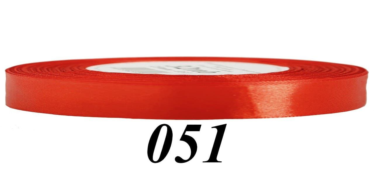 Wstążka satynowa 6mm/32mb, jasnoczerwona