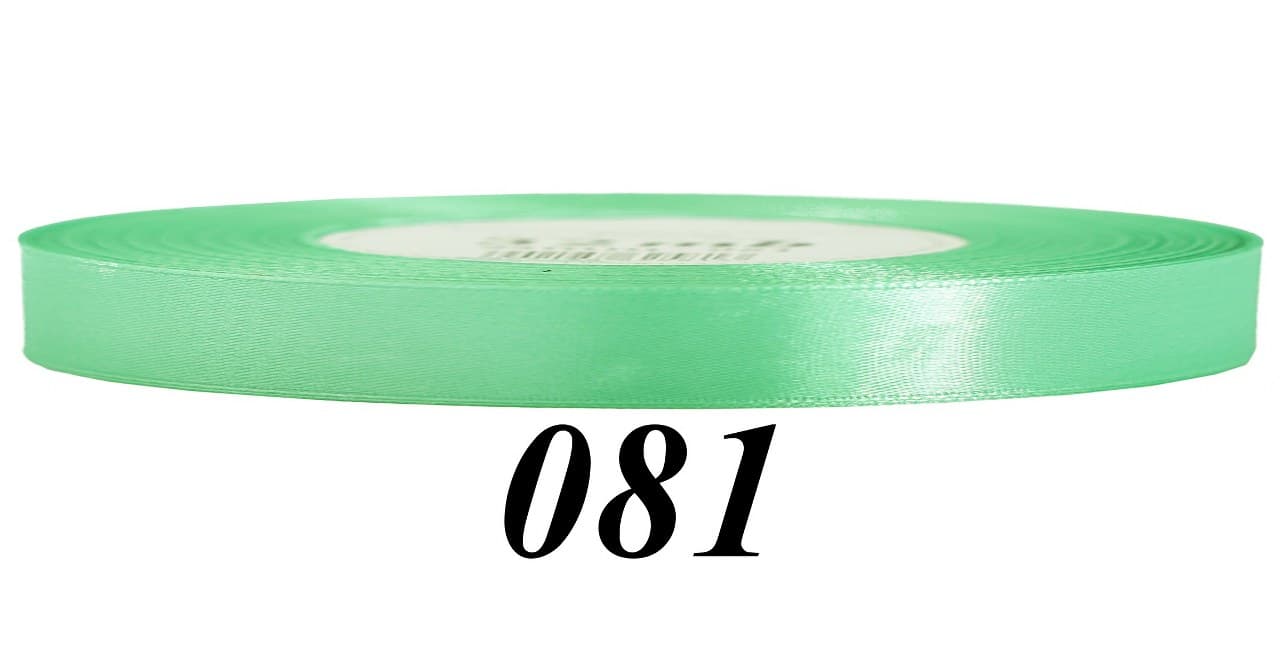 Wstążka satynowa 6mm/32mb, jasnozielona