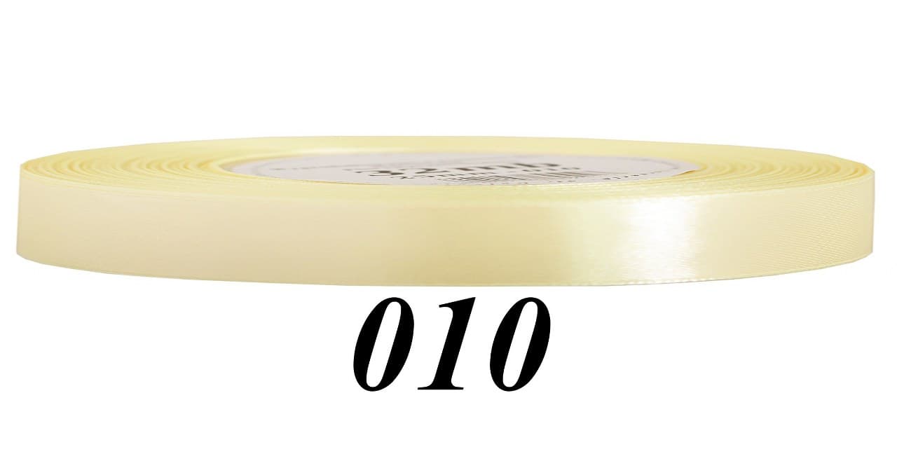 Wstążka satynowa 6mm/32mb, kremowa