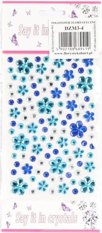 Dżety samoprzylepne Kwiatki MIX -  kolor nr 4