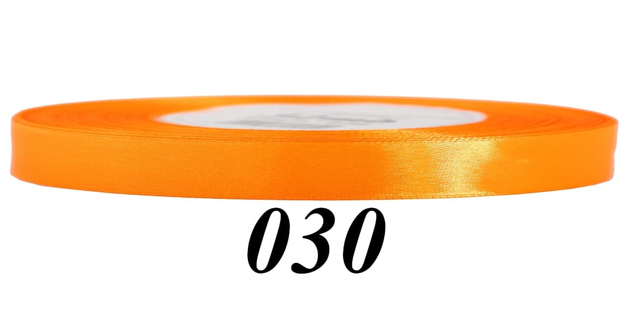 Wstążka satynowa 6mm/32mb, pomarańczowa