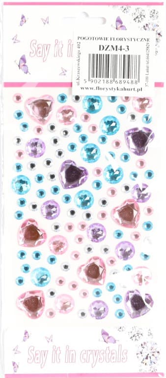 Dżety samoprzylepne Serca MIX -  kolor nr 3