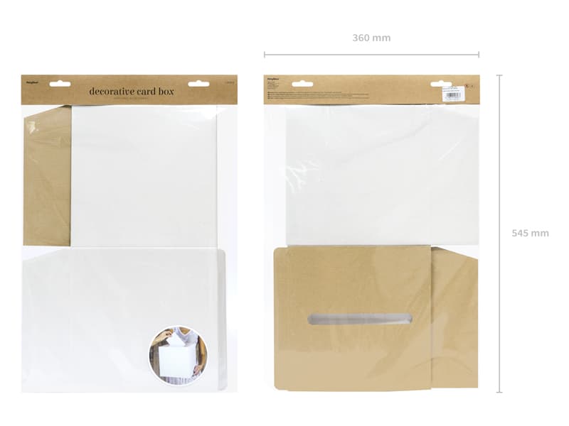 Pudełko na koperty - kremowe 24x24x24 cm