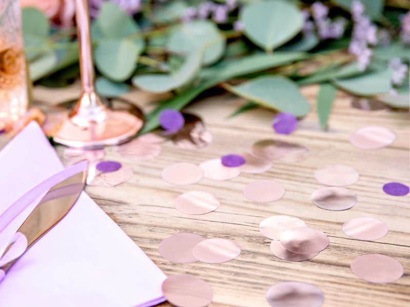 Konfetti duże koła, Rose Gold 15g/1op 
