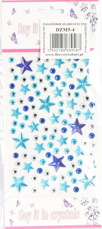 Dżety samoprzylepne Gwiazdy MIX -  kolor nr 4