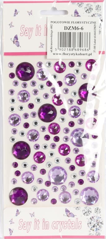 Dżety samoprzylepne Diamenty MIX -  kolor nr 6
