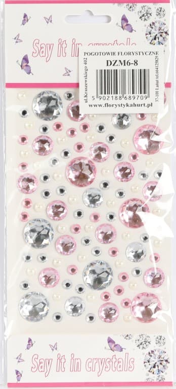 Dżety samoprzylepne Diamenty MIX -  kolor nr 8