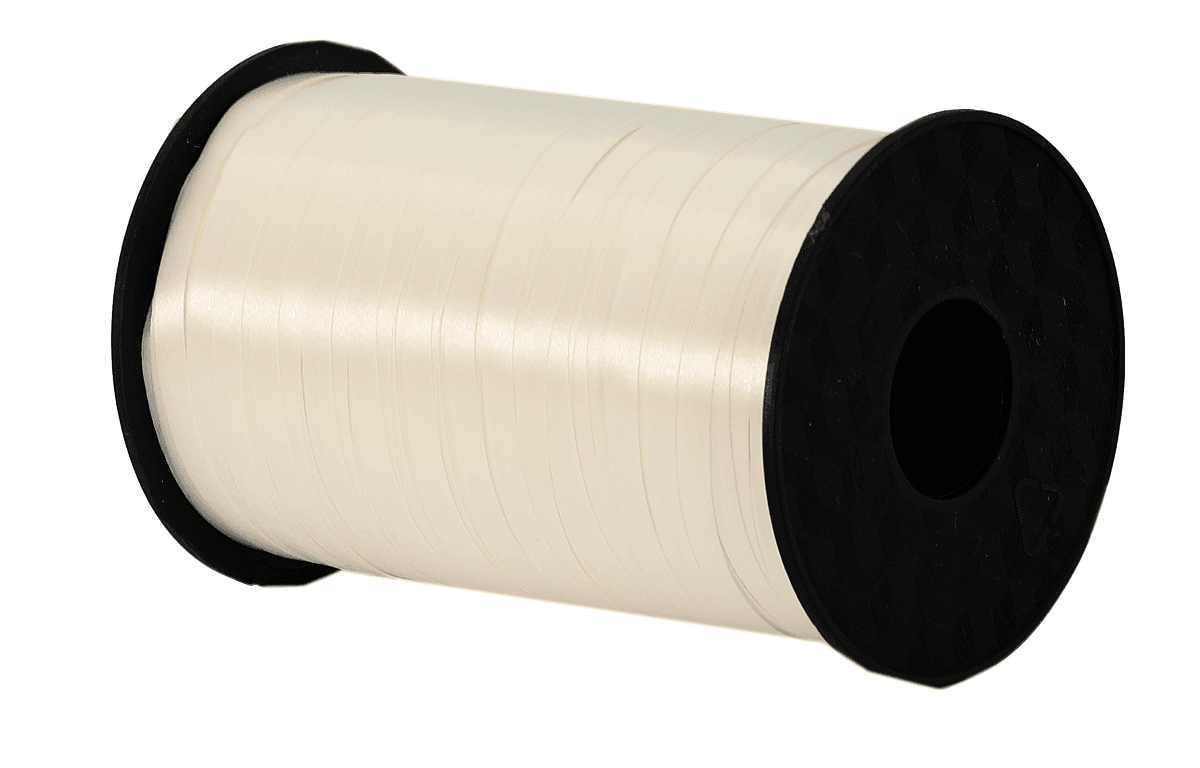 Wstążka plastikowa PP 0,5cm/225mb, jasnokremowa