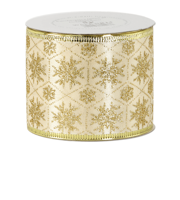 Wstążka satynowa z brokatem 63mm/5y, wzór 14