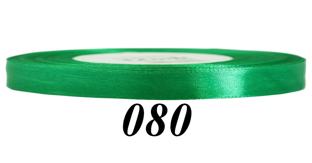 Wstążka satynowa 6mm/32mb, zielona