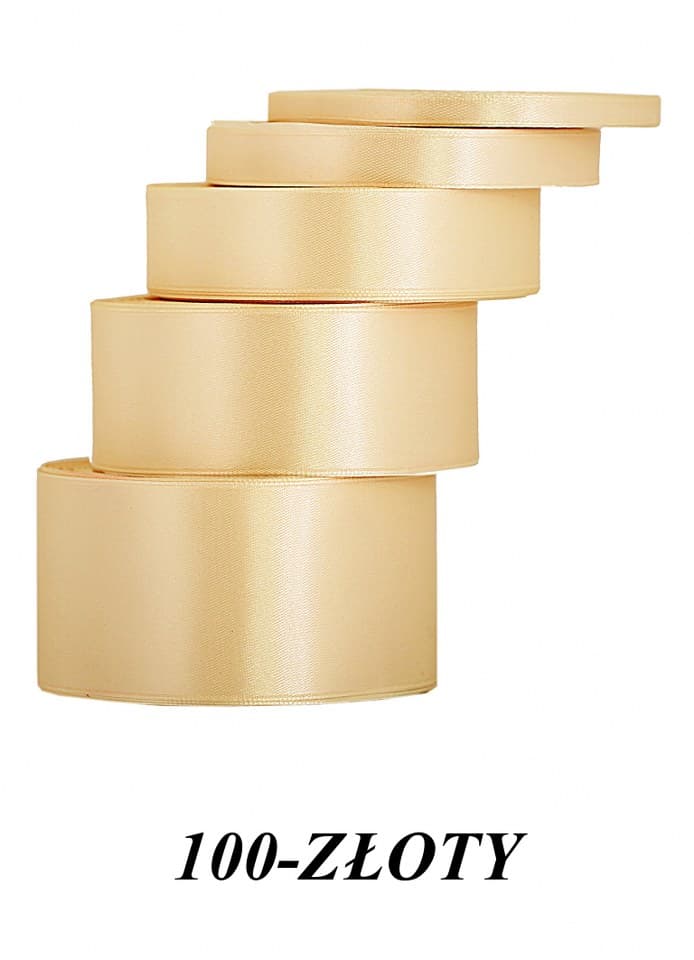 Wstążka satynowa 6mm/32mb, złota