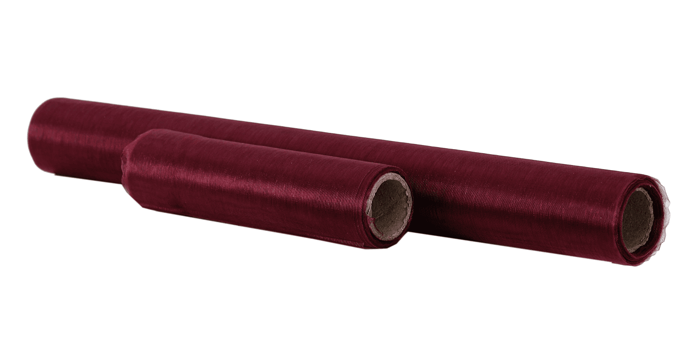Organza nieobszywana miękka 16cm/8,1mb, bordowa