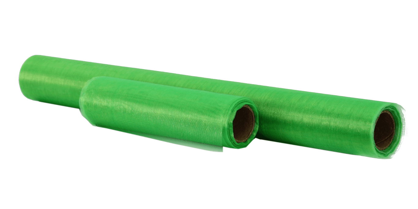 Organza nieobszywana miękka 16cm/8,1mb, zielona