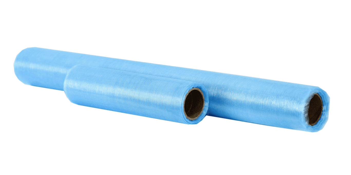 Organza nieobszywana miękka 16cm/8,1mb, błękitna