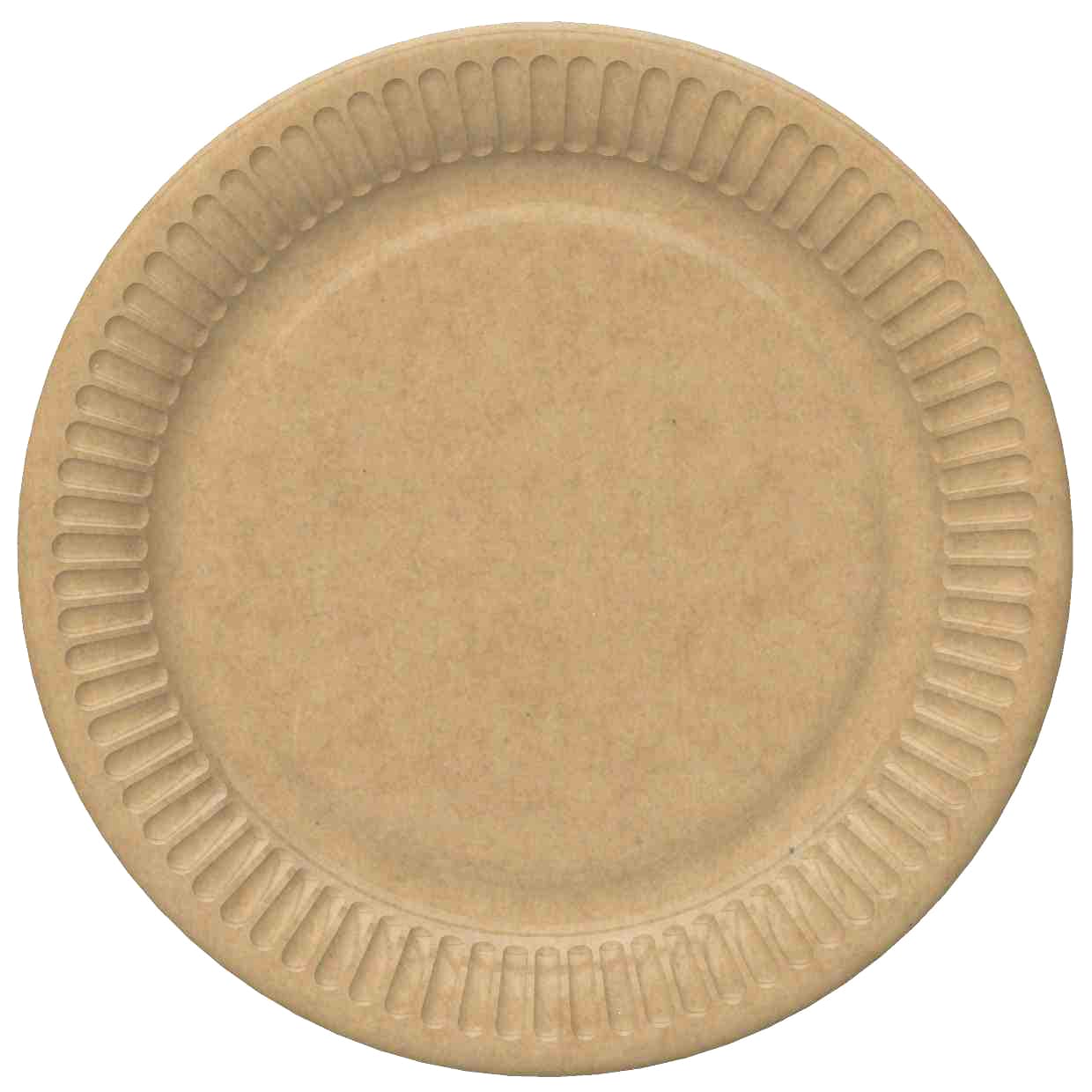 Talerze papierowe EKO, śr.23cm/20szt, brązowa nakl