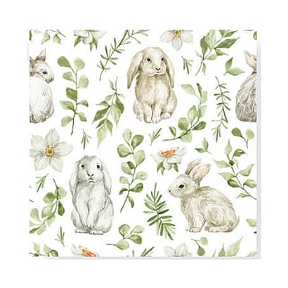 Serwetki 33x33cm Wielkanocne 20szt, Króliczki