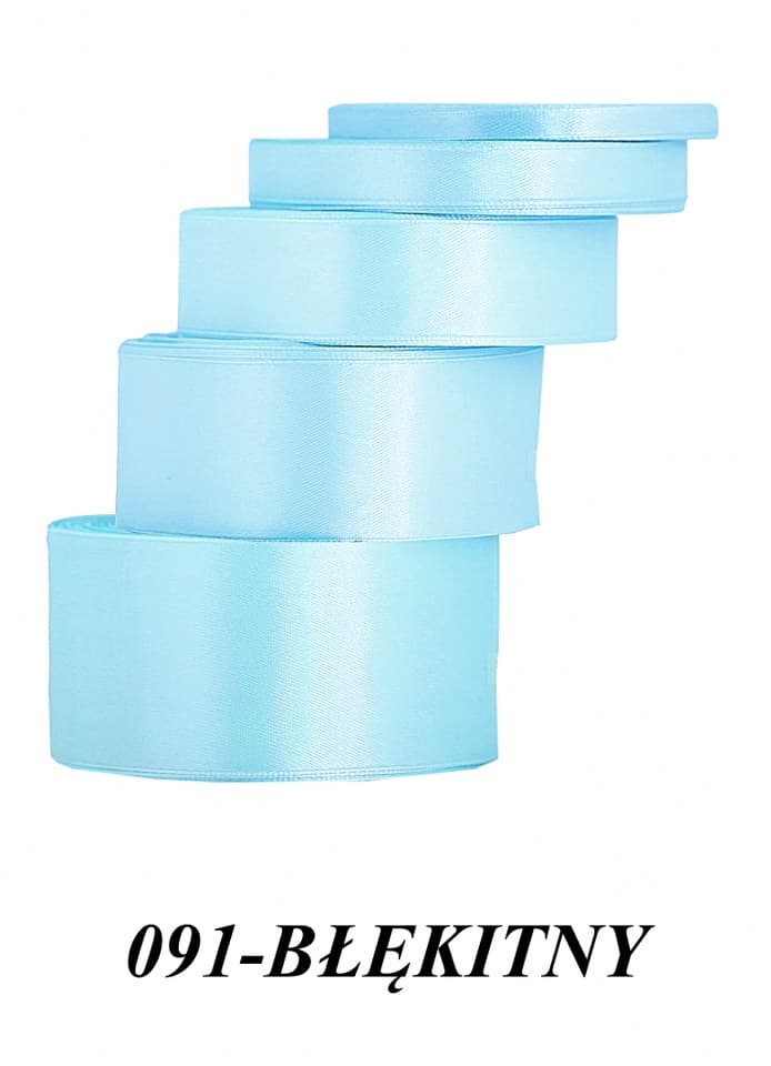 Wstążka satynowa 12mm/32mb, błękitna