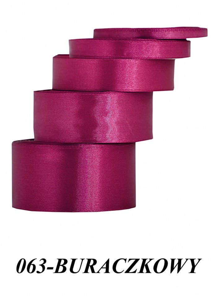 Wstążka satynowa 12mm/32mb, bordo/2 (burak)