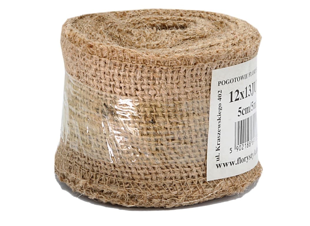 Juta obszywana, 12x13,5cm/5mb, 340g/m2, natura