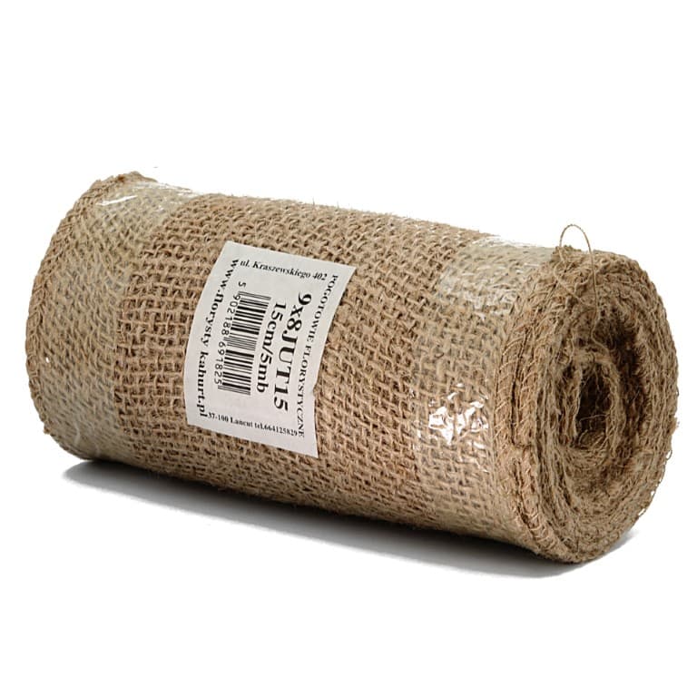 Juta obszywana, 9x8,15cm/5mb, 260g/m2, natura