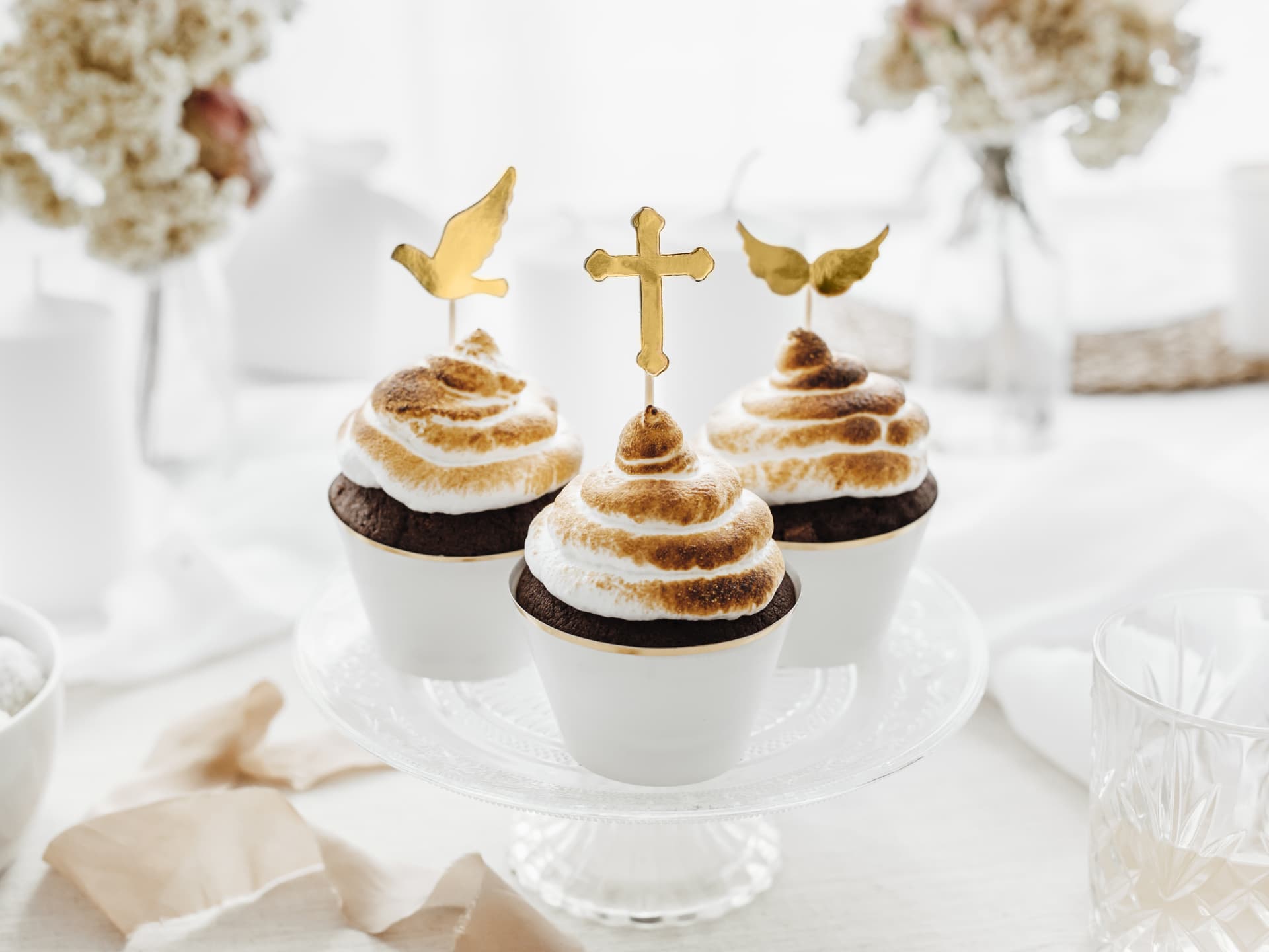 Dekoracje do muffinek I Komunia Święta, 8,5-11cm