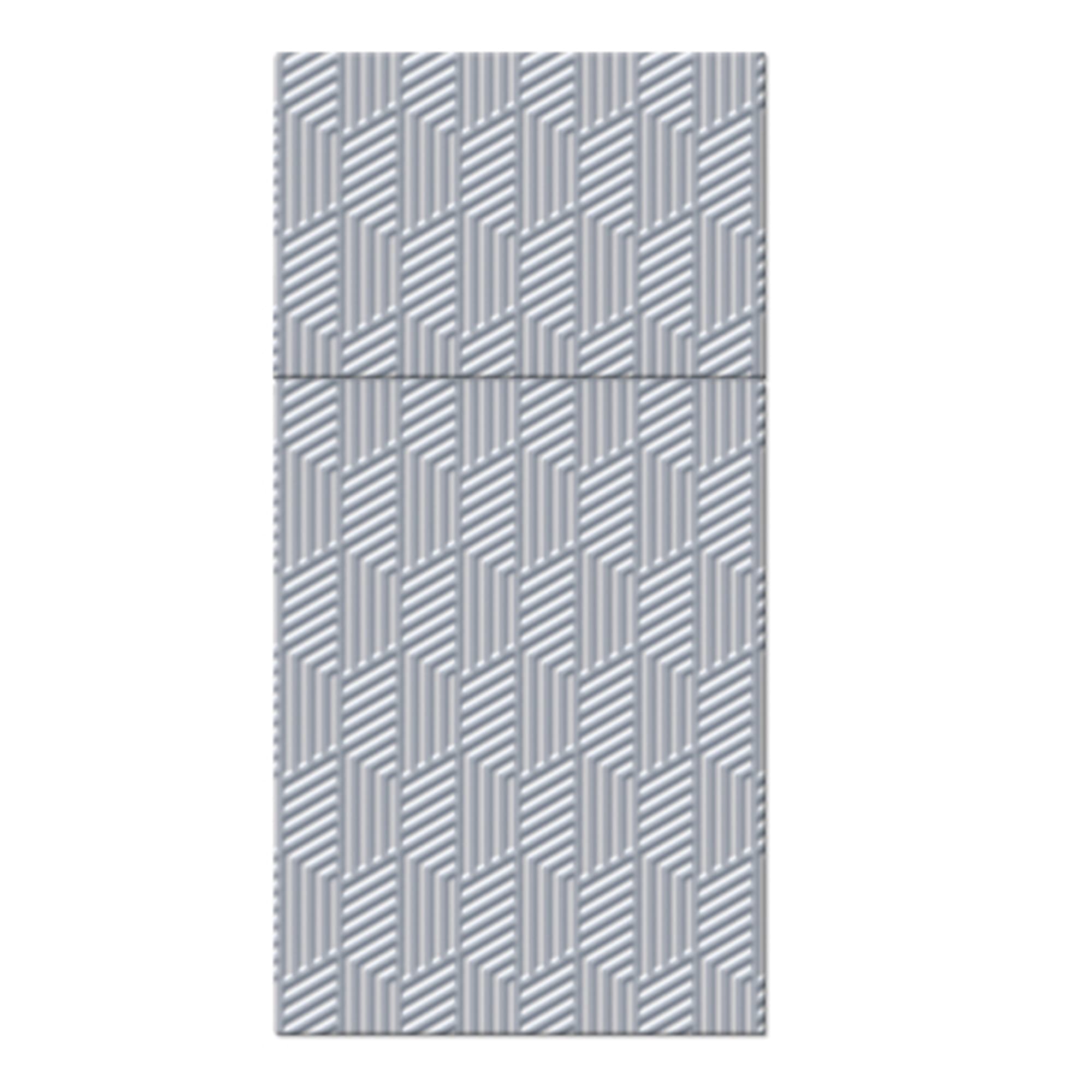 Kieszonki na sztućce 40x40 cm, srebrne 16 szt.