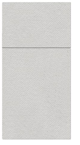 Kieszonki na sztućce 40x40 cm, srebrne, 25 szt.