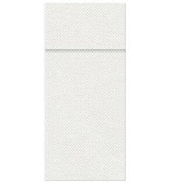 Kieszonki na sztućce 40x40 cm, białe, 25 szt.