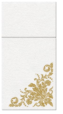 Kieszonki na sztućce 40x40 cm, białe, 25 szt.