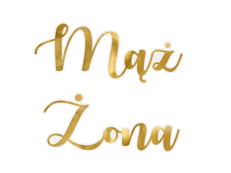 Naklejki na kieliszki " Mąż i Żona" 1op/2szt