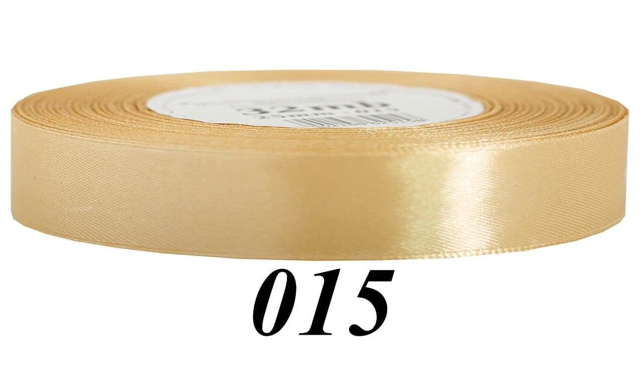 Wstążka satynowa 12mm/32mb, ciemny beż