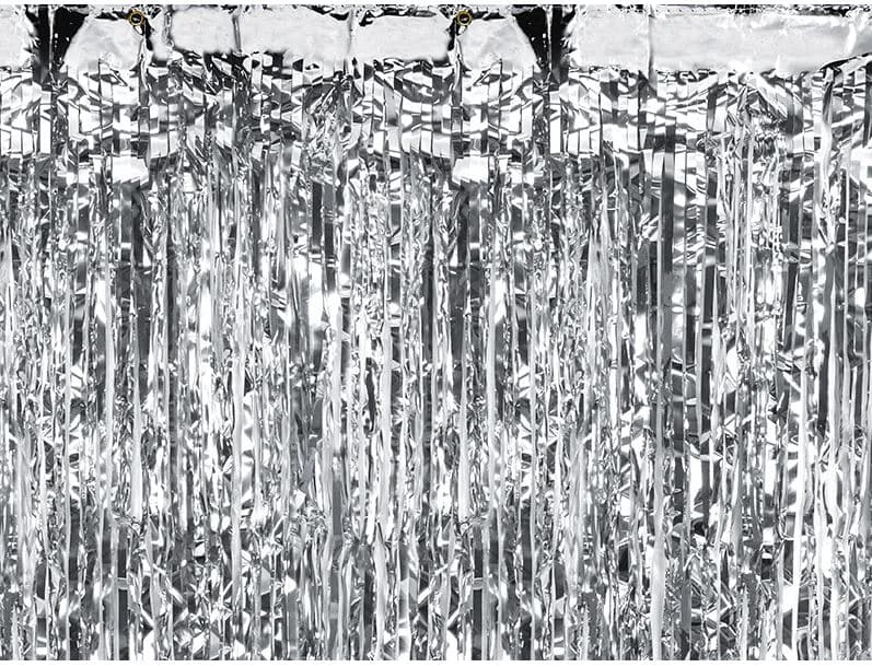 Kurtyna Party, srebrna 90x250cm