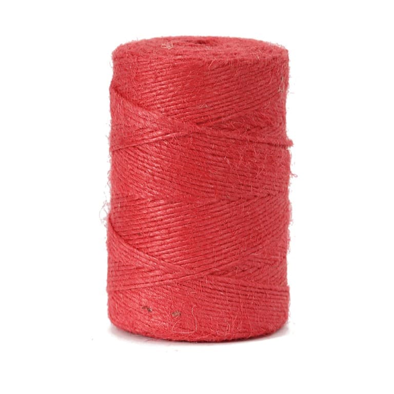 Sznurek jutowy, śr 1mm/207mb/250 gram, czerwony