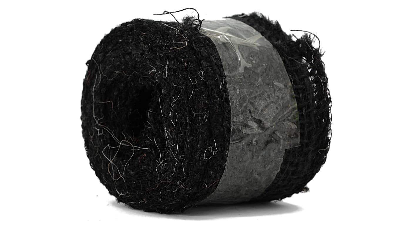 Juta obszywana, 9x8,5cm/5mb, 260g/m2, czarna