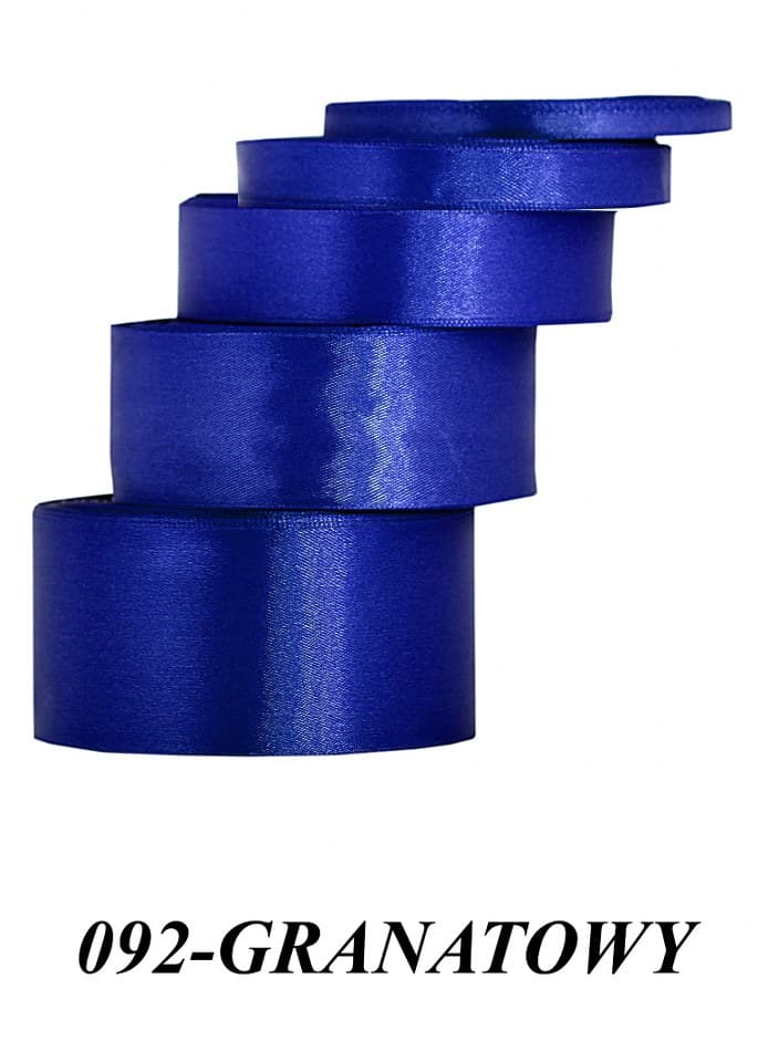 Wstążka satynowa 12mm/32mb, granatowa