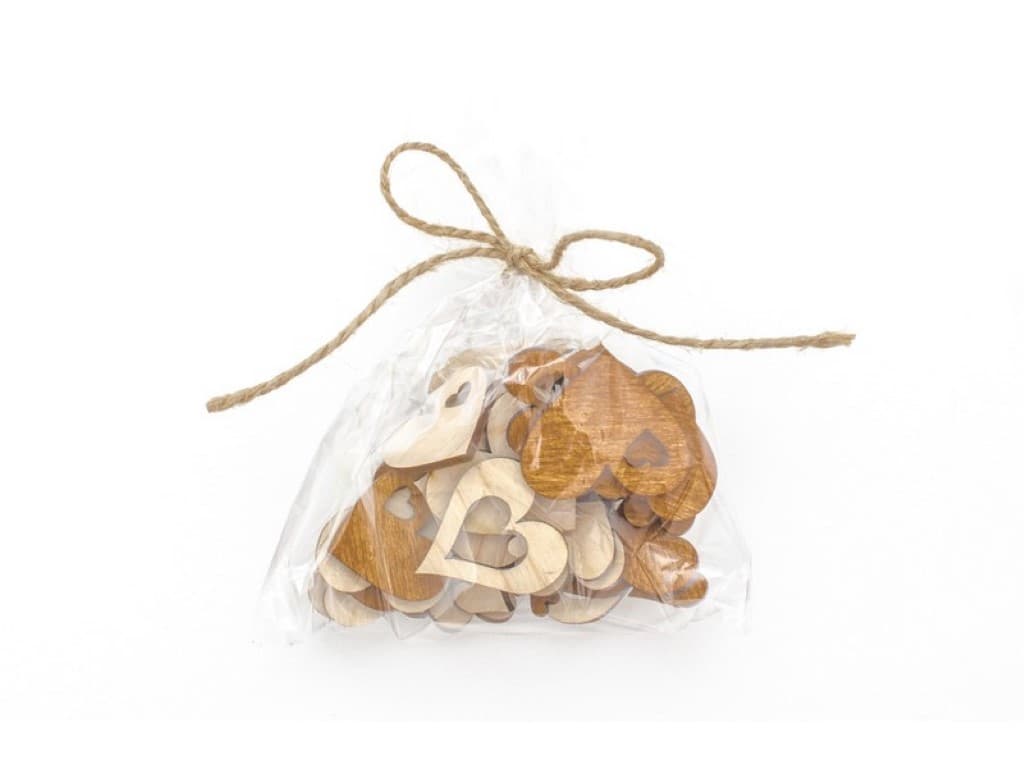 Kształty ze sklejki, 3-5cm, serca mini/ok. 60szt